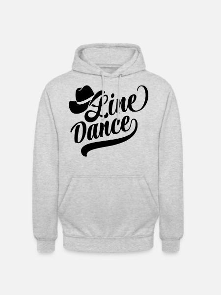 Linedance Linedancing Country Fan - Sticker - Unisex Hoodie - light heather grey