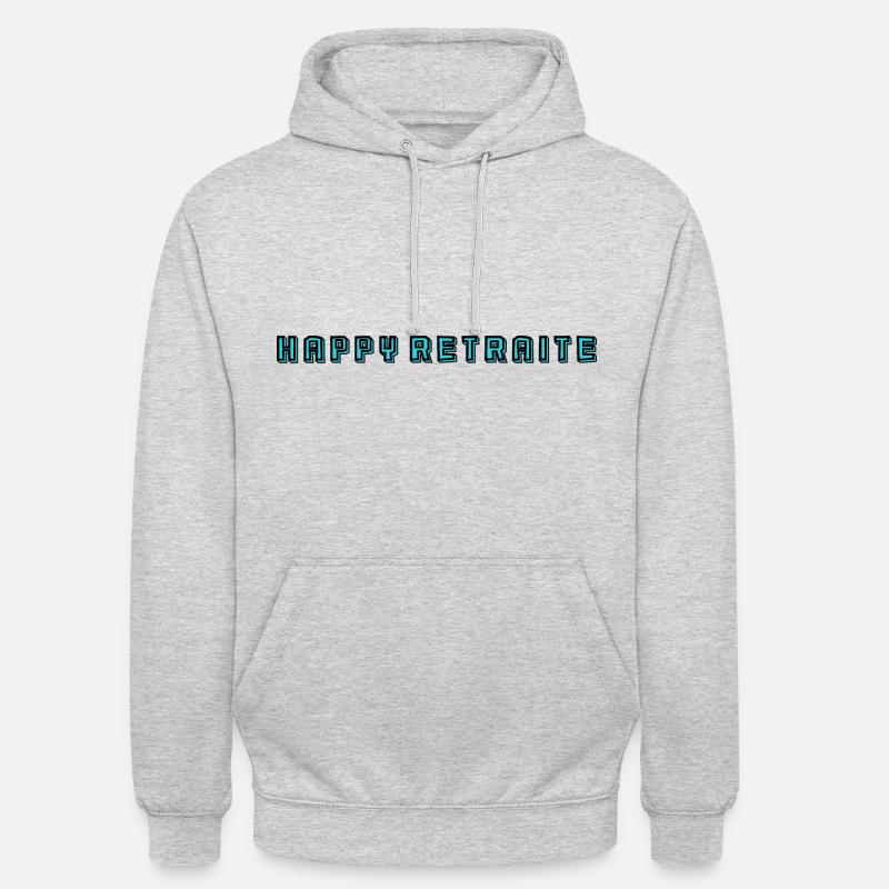 RETRAITE. RETRAITE. RETRAITEE. RETRAITE - Sweat-shirt à capuche unisexe - gris clair chiné