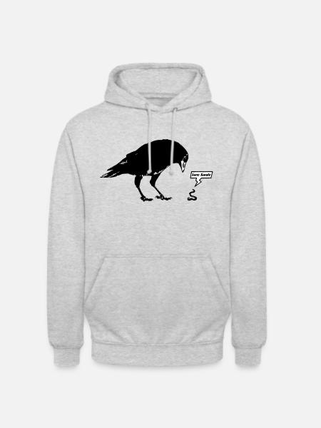 INOLA - Crow vs Karate-Wurm - Unisex Hoodie - Hellgrau meliert