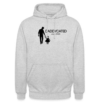 Daddycated since 2020 - father and daughter - Unisex Hoodie - light heather grey - Front - Alina (178cm) & Michal (187cm)