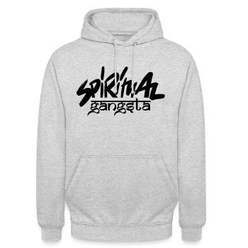 Spiritual Gangsta - Unisex Hoodie - Hellgrau meliert - Vorne - Alina (178cm) & Michal (187cm)