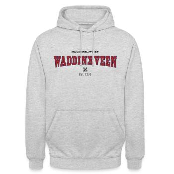 Waddinxveen - Unisex Hoodie - light heather grey - Front - Alina (178cm) & Michal (187cm)