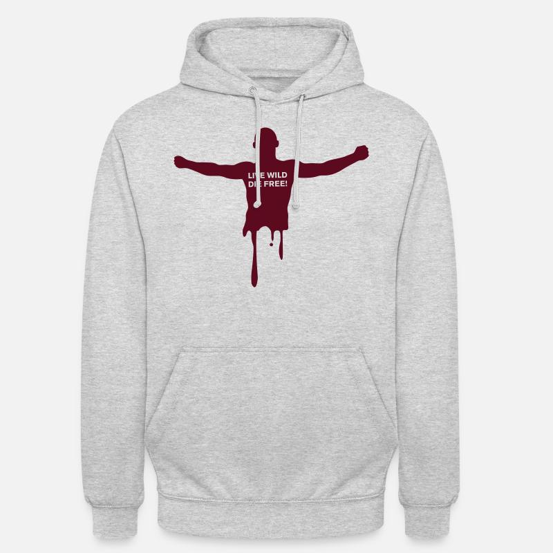 livewilddiefree - Unisex Hoodie - light heather grey