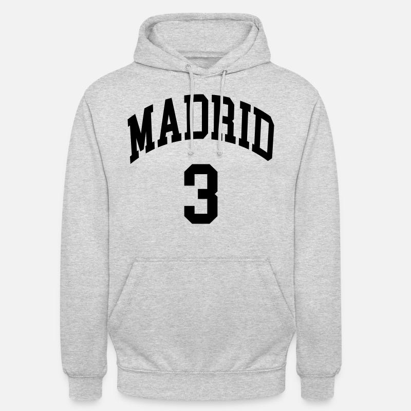 Madrid 3 - Sweat-shirt à capuche unisexe - gris clair chiné