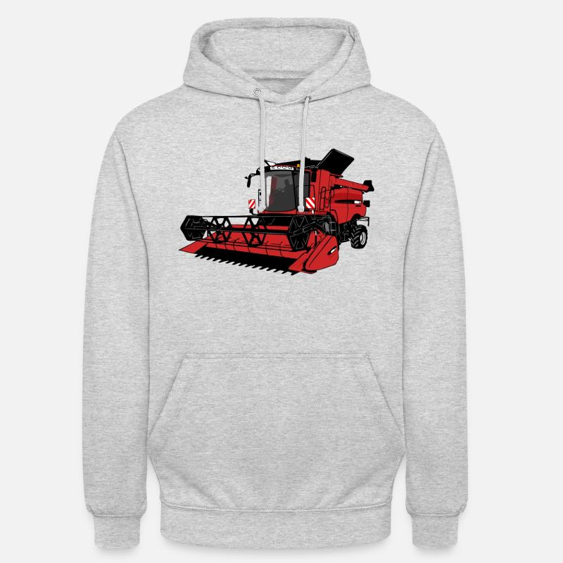 Moissonneuse-batteuse - Moissonneuse-batteuse - Sweat-shirt à capuche unisexe - gris clair chiné
