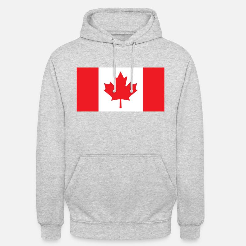 Drapeau du Canada - Sweat-shirt à capuche unisexe - gris clair chiné