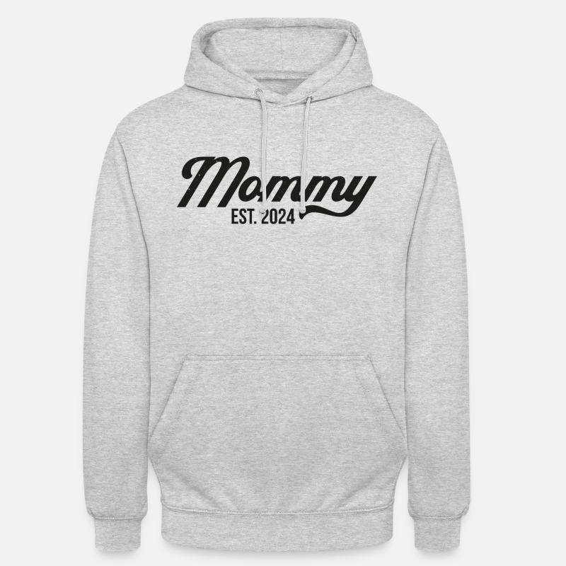 Maman Est 2024 - Sweat-shirt à capuche unisexe - gris clair chiné