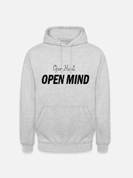 Open heart -Open mind - Unisex Hoodie - light heather grey
