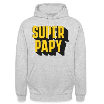GREAT PAPY! - Unisex Hoodie - light heather grey - Front - Alina (178cm) & Michal (187cm)