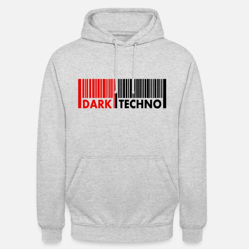 Techno - Techno music - Rave - Dark Techno - Unisex Hoodie - light heather grey