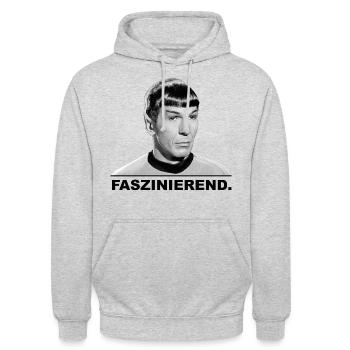 Star Trek Spock Faszinierend - Unisex Hoodie - Hellgrau meliert - Vorne - Alina (178cm) & Michal (187cm)