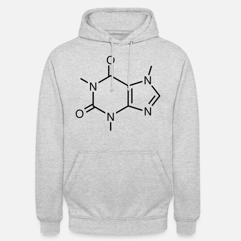 Caffeine molecule structural formula - Unisex Hoodie - light heather grey