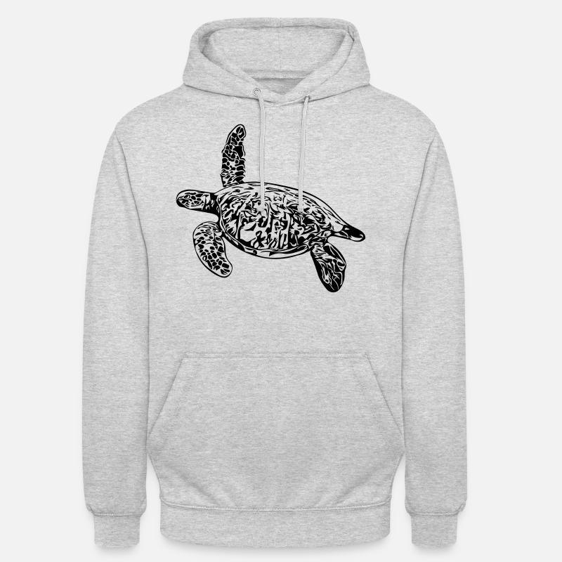 Schildkröte - Vector Design - Unisex Hoodie - Hellgrau meliert