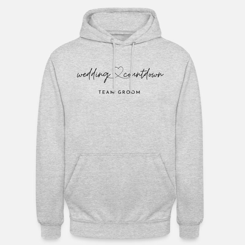 Wedding Countdown Groom Design - Unisex Hoodie - light heather grey