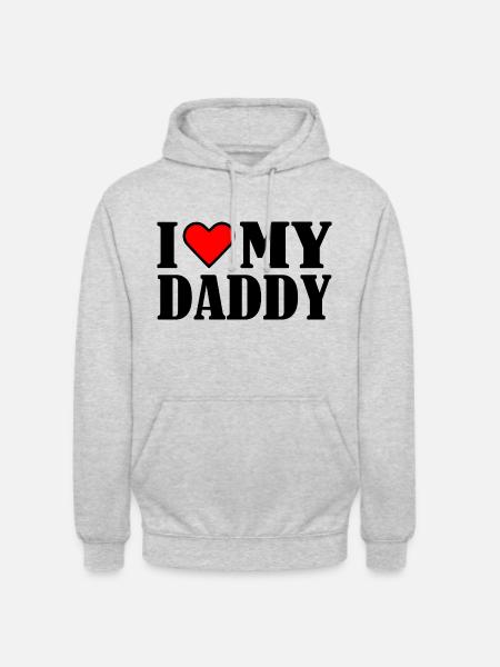 I love my daddy - Unisex Hoodie - light heather grey
