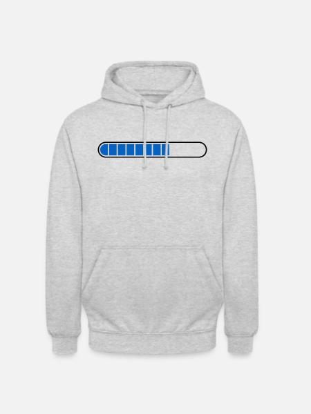 Loading bar PC Icon blue - Unisex Hoodie - light heather grey