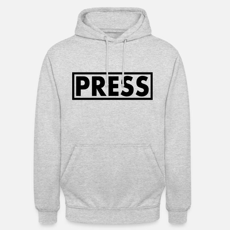Press - Sweat-shirt à capuche unisexe - gris clair chiné