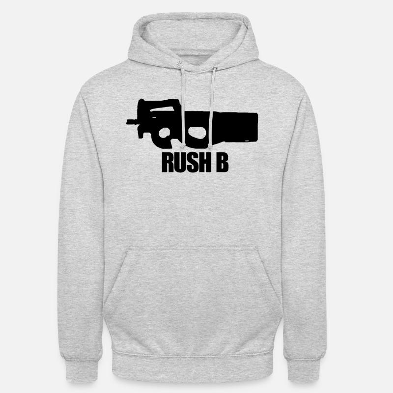 Rush B - Unisex Hoodie - Hellgrau meliert