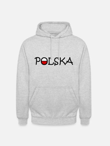 Polska - Poland - Unisex Hoodie - light heather grey
