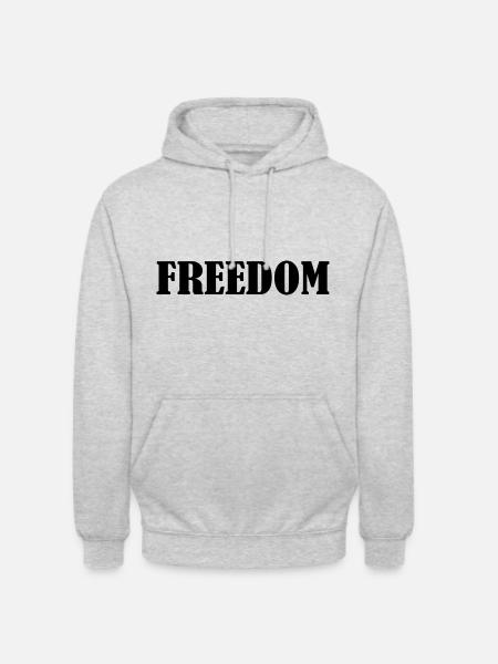 Freedom - Unisex Hoodie - Hellgrau meliert