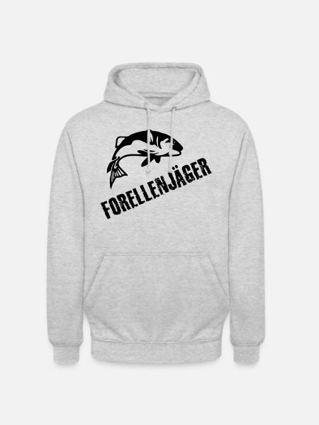Angeln - Unisex Hoodie - Hellgrau meliert