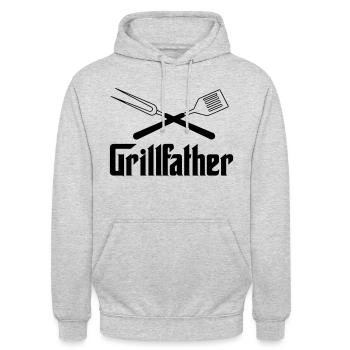 BBQ grilling - Unisex Hoodie - light heather grey - Front - Alina (178cm) & Michal (187cm)