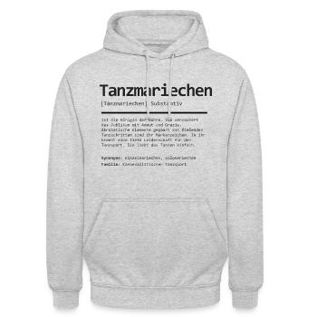 Tanzmariechen | Definition | Grammatik - Unisex Hoodie - Hellgrau meliert - Vorne - Alina (178cm) & Michal (187cm)