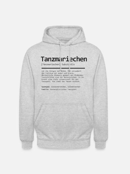 Tanzmariechen | Definition | Grammatik - Unisex Hoodie - Hellgrau meliert