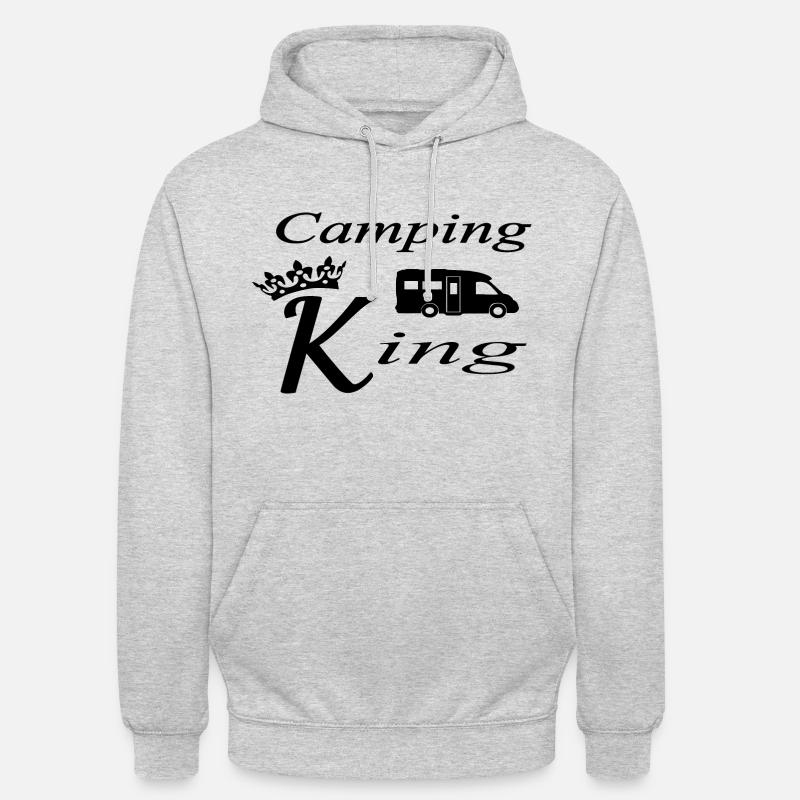 Camping - Sweat-shirt à capuche unisexe - gris clair chiné