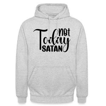 Not Today Satan - Unisex Hoodie - light heather grey - Front - Alina (178cm) & Michal (187cm)