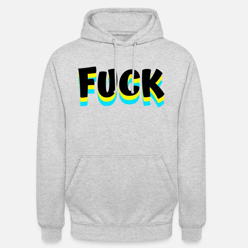 F.U.C.K.2 - par TitanTees - Sweat-shirt à capuche unisexe - gris clair chiné