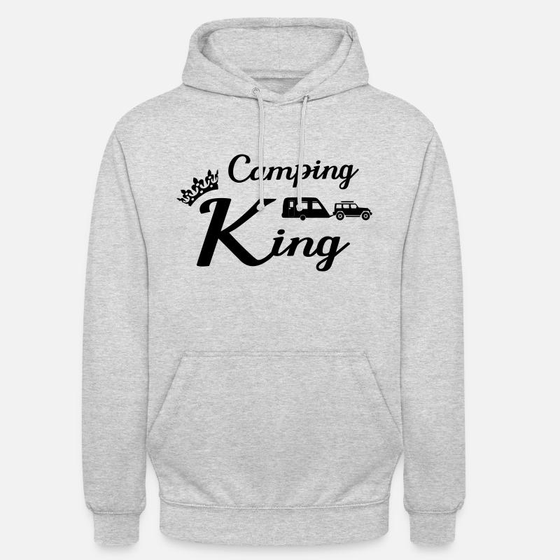 camping - Sweat-shirt à capuche unisexe - gris clair chiné