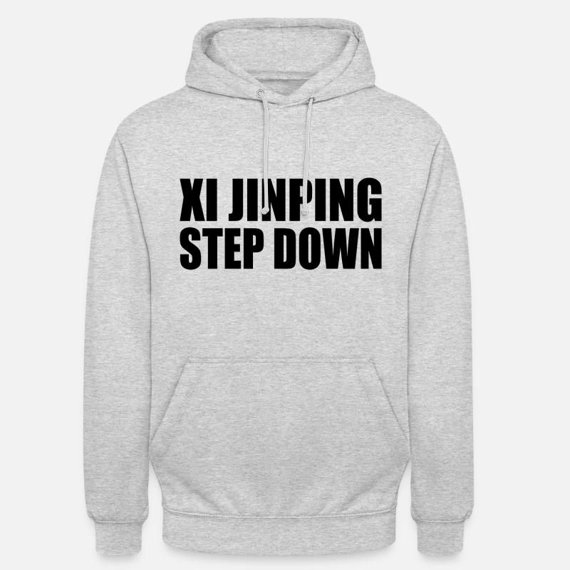 Xi jinping step down - Sweat-shirt à capuche unisexe - gris clair chiné