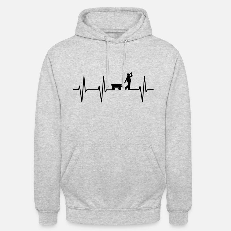 Bollerwagen - Unisex Hoodie - Hellgrau meliert