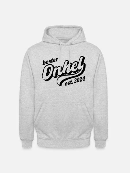 Bester Onkel 2024 - Unisex Hoodie - Hellgrau meliert