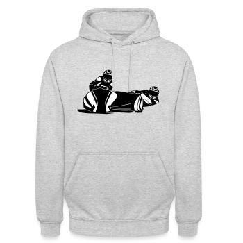 Sidecar Race - Sidecar Race - Sidecar Racing - Unisex Hoodie - light heather grey - Front - Alina (178cm) & Michal (187cm)