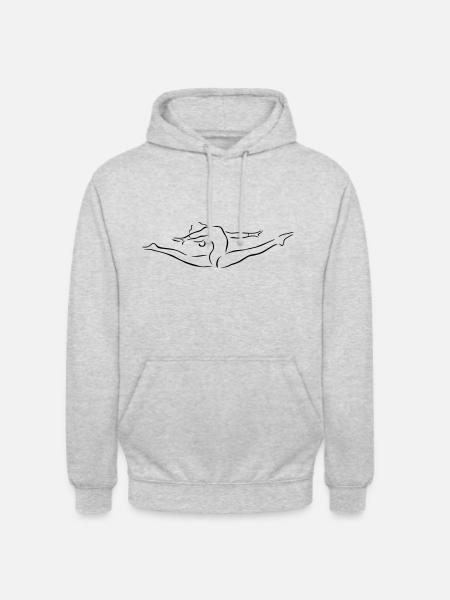 Gymnastik - Unisex Hoodie - Hellgrau meliert