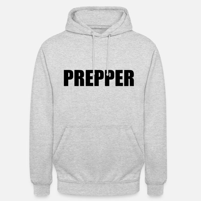 Prepper - Sweat-shirt à capuche unisexe - gris clair chiné