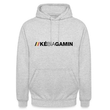 Ké bia gamin (dark) - Sweat-shirt à capuche unisexe - gris clair chiné - Devant - Alina (178cm) & Michal (187cm)