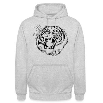 Cornelis - Unisex Hoodie - light heather grey - Front - Alina (178cm) & Michal (187cm)