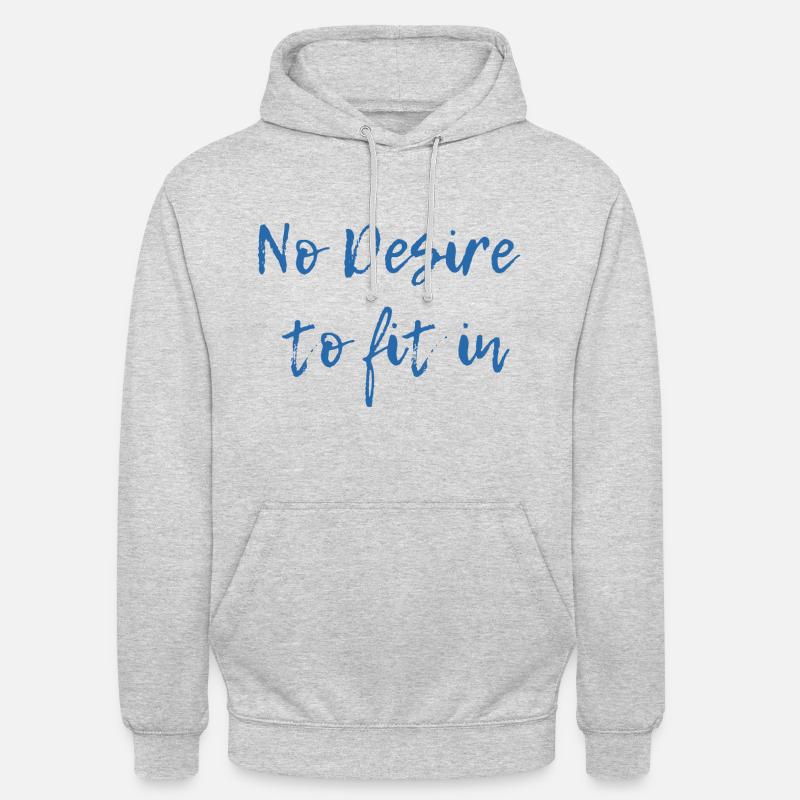 Pas de désir de s’intégrer - Sweat-shirt à capuche unisexe - gris clair chiné