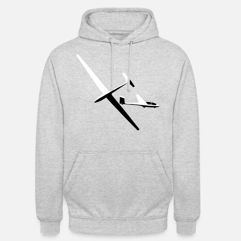 Planeur Planeur Planeur Pilote - Sweat-shirt à capuche unisexe - gris clair chiné