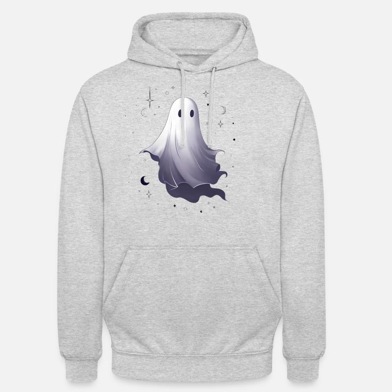Halloween Kostüm Geist Geschenkidee - Unisex Hoodie - Hellgrau meliert