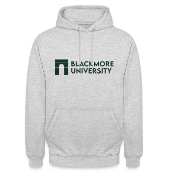 Blackmore University Hoodie - Unisex Hoodie - light heather grey - Front - Alina (178cm) & Michal (187cm)