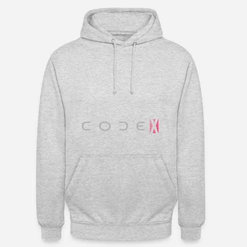 codeX - Unisex Hoodie - Hellgrau meliert