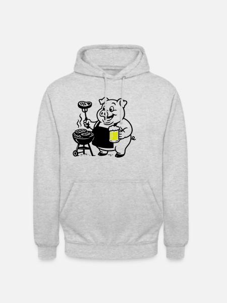 Pork Grilling Beer - Unisex Hoodie - light heather grey