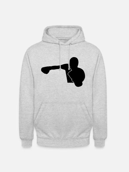 Boxer Beats KnockOut Design - Unisex Hoodie - light heather grey