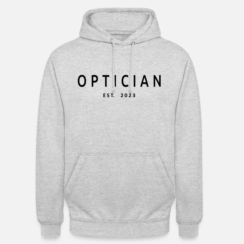 2023 Examen optiker studentgåva - Luvtröja unisex - ljusgråmelerad