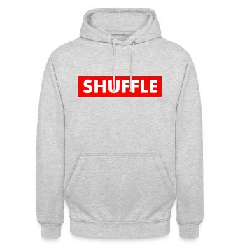 shuffle - Unisex Hoodie - light heather grey - Front - Alina (178cm) & Michal (187cm)