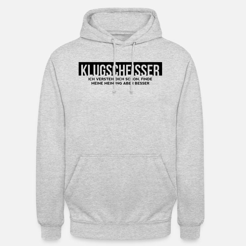 Smart Ass - Je comprends ... - Sweat-shirt à capuche unisexe - gris clair chiné